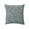 Hello Honey® Mint & White Square Cotton Slub Pillow with Floral Embroidery